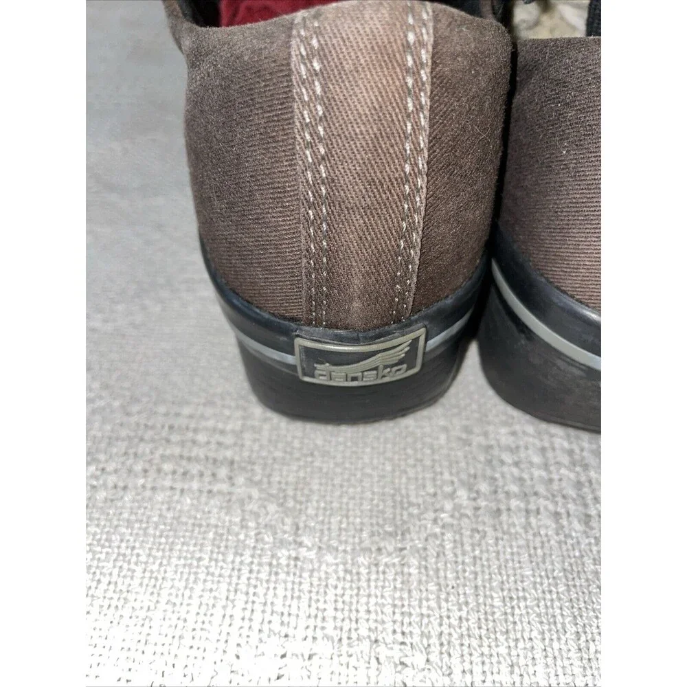 Dansko Vegan Women’s Nursing Shoes Size 38 U.S. 7 M Brown Fabric Hospital Clinic